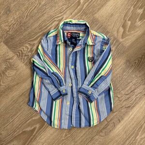 Chaps Kids Multicolor Striped Button-Down Shirt Size 12 Months